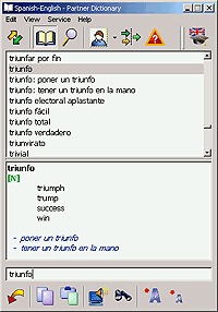 Screenshot of ECTACO English <-> Spanish Talking Partner Dictionary for Windows